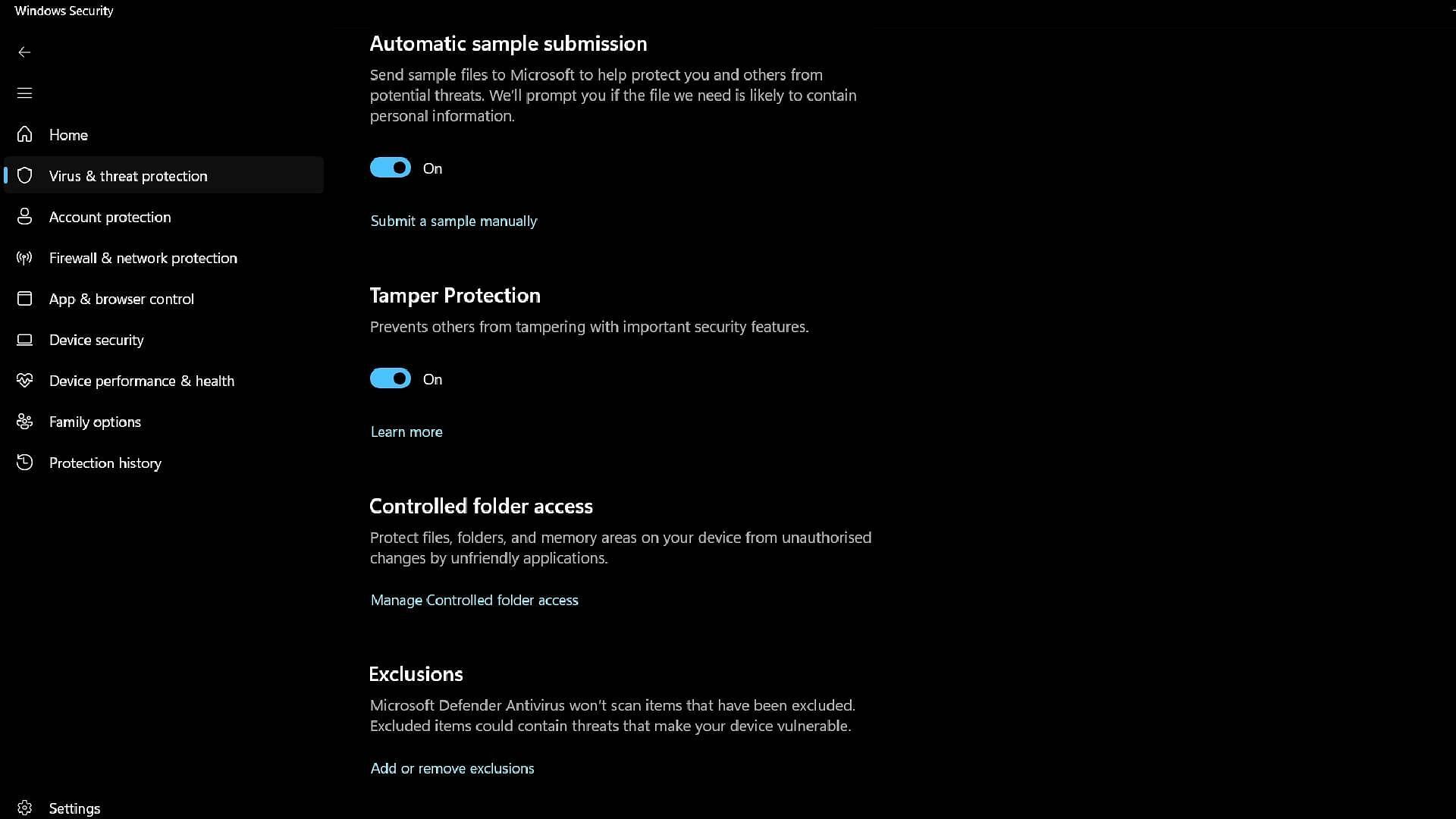 Add game to the exception lists (Image via Microsoft)